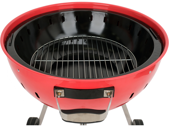BARBECUE À CHARBON DE BOIS ROND 54CM ROUGE