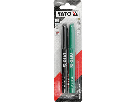 LOT DE 2 MARQUEURS TECHNIQUES / NOIR-VERT