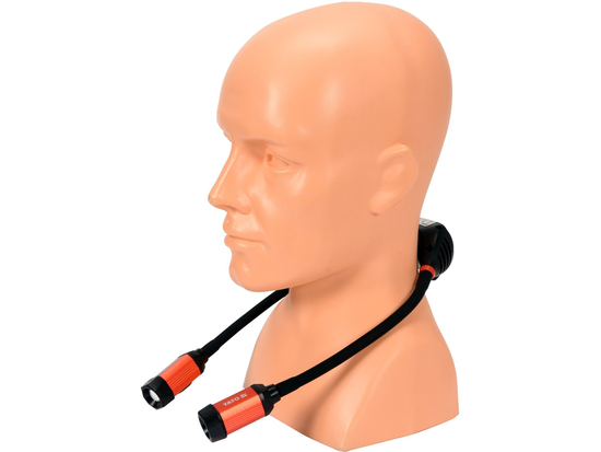 LÁMPARA DE CUELLO 300LM, AJUSTE DE LUZ CONTINUA, LI-ION 3.7V 2000MAH, BRAZOS FLEXIBLES