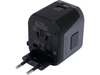 UNIVERSAL TRAVEL ADAPTER WITH 2*USB AND CHARGER 12V
