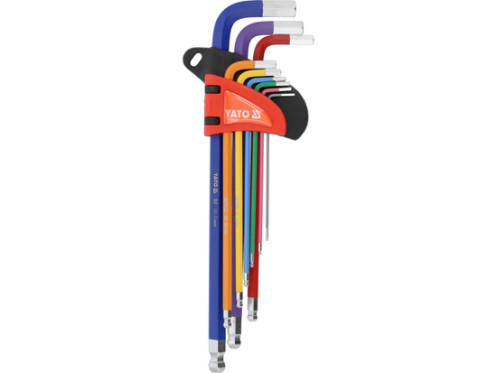 JEU DE CLÉS ALLEN, BOULE 1,5-10MM, 9 PCS