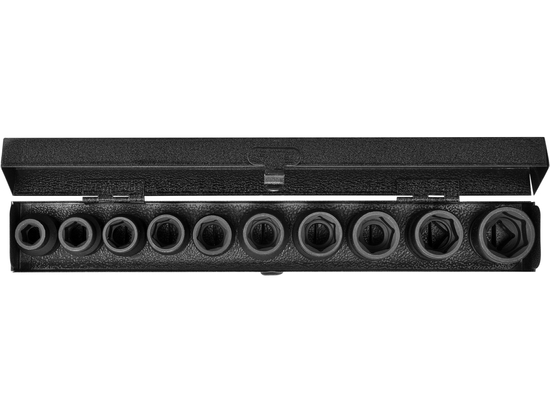 HEXAGONAL IMPACT SOCKET SET 1/2'' 10 PCS