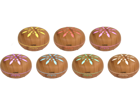 DIFUSOR DE AROMAS 500ML, MADEIRA ESCURA, CONTROLE REMOTO