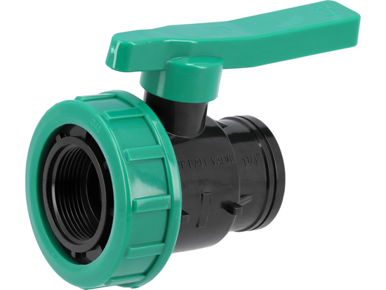 BALL VALVE 1-1/4" X 1-1/4" PP