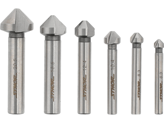 SET DI PUNTE A SVASARE PER METALLO 6,3-20,5 MM 6 PZ.