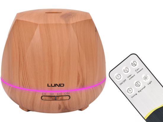 AROMA DIFFUSER 500ML, LIGHT WOOD, W/ REMOTE