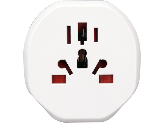 ADAPTADOR DE VIAGEM COM TOMADA UNIVERSAL E PLUGUE EUROPEU, MUNDO - EUROPA