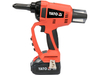 RIVETTATRICE 18V PER RIVETTI 2.4, 3-3.2, 4, 4.8-5MM CON BATTERIA E CARICABATTERIE