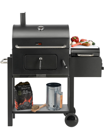 GRILL WĘGLOWY DELUXE Z WĘDZARNIĄ