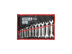 DOUBLE OPEN END SPANNER SET, POLISHED HEAD 6-32 MM, 12 PCS