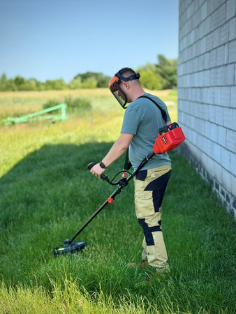 KOSA AKUMULATOROWA 36V Z TARCZĄ I ŻYŁKĄ - BEZ AKUMULATORA