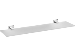 MENSOLA IN VETRO 50 CM QUAD CROMO