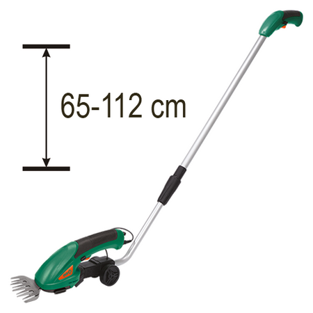 CESOIA PER ERBA E SIEPI CON MANICO 3,6V