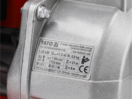 POMPA WODNA SPALINOWA 1"