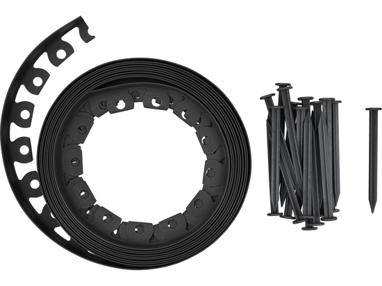 FLEXIBLE LAWN EDGE 40MM 10M WITH FIXING PEGS