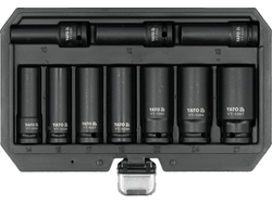 METRIC DEEP IMPACT SOCKET SET 1/2" 10PCS