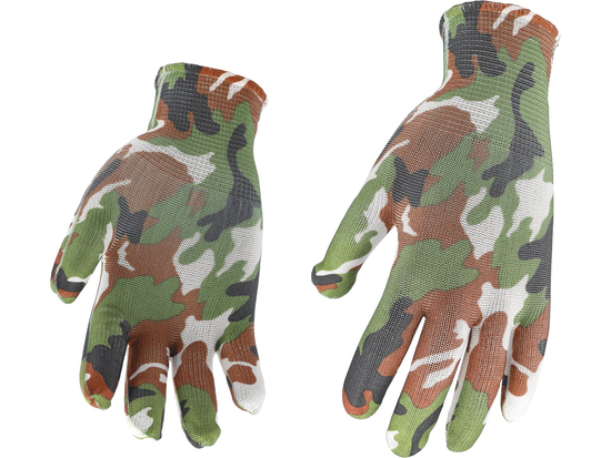 CAMO DĀRZA CIMDU VEIDS: B IZMĒRS: 8''