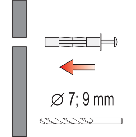 PLIERS FOR HOLLOW EXPANSION BOLTS