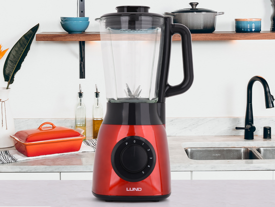 TASSE MÉLANGEUR 600W ROUGE, VERRE