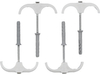 CROCHETS D'INSTALLATION BIS, DOUBLE INSTALLATEUR AVEC GOUPILLE, POUR TUYAUX 15-28MM, 4 PCS.