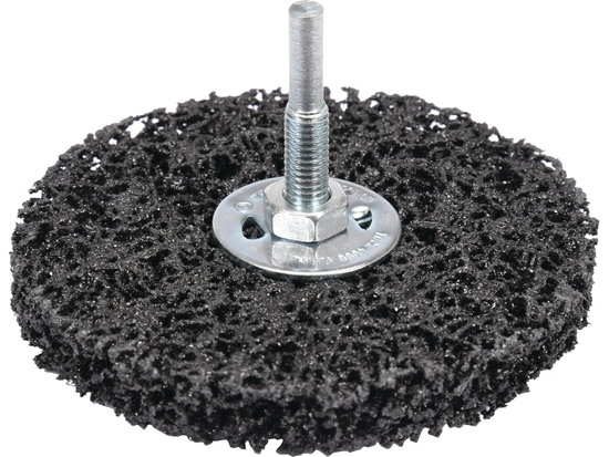 ESCOVA DE DISCO 100MM COM HASTE PARA BROCA