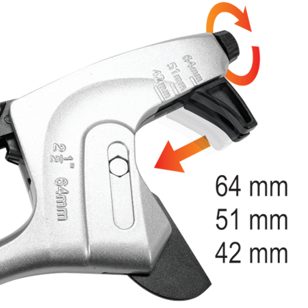 PE PIPE CUTTER 3-40-50-63 MM PTFE