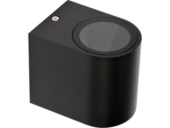 LAMPADA DA PARETE PER ESTERNO ALLUMINIO NERO 1XGU10 MEZZA PARETE