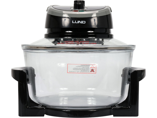 HALOGEN OVEN 17L BLACK WITH 9 ACCESSORIES