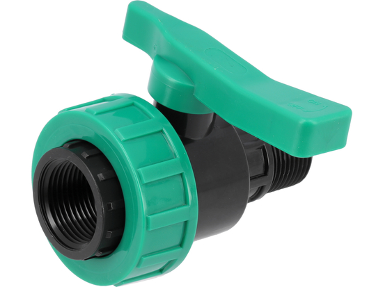 VÁLVULA ESFERA 1'' X 1'' PP, FÊMEA/MASCULINO