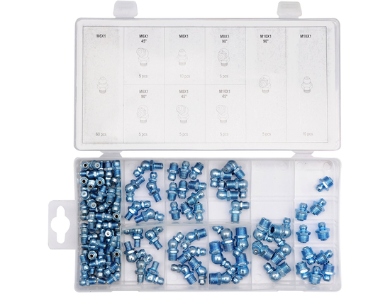 GREASE NIPPLE METRIC ASSORTMENT 110 PCS
