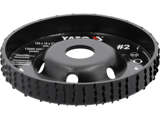 MILLING RASP WHEEL FOR ANGLE GRINDERS 120X18 NR2