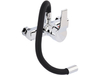 WALL MOUNTED KITCHEN FAUCET WITH BLACK FLEXIBLE SPOUT