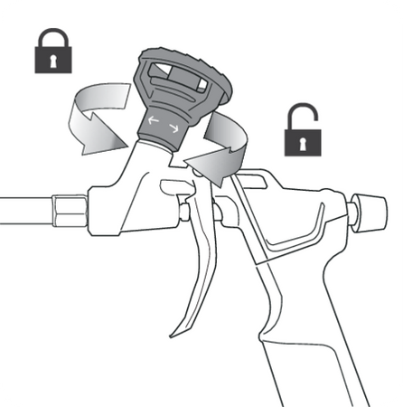 PISTOLET À MOUSSE AVEC VALVE SUPPLÉMENTAIRE