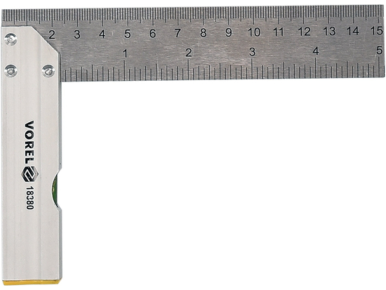 ÁNGULO METALICO 150 MM CON PIE Y LIBELLA