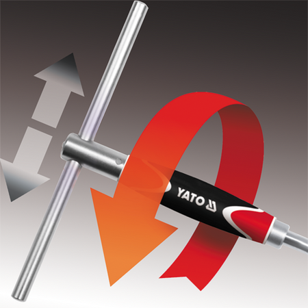 ADAPTADOR TIPO T CON MANGO GIRATORIO 1/4''