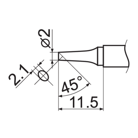 T12 SOLDERING IRON TIP TYPE: BC2