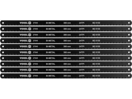 ПОЛОТНО ПО МЕТАЛУ 10 ШТ. 300X12.6X0.65 MM