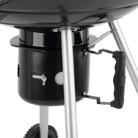 KEREK SZÉN KERTI GRILL FEDŐVEL, ÁTMÉRŐ 54 CM