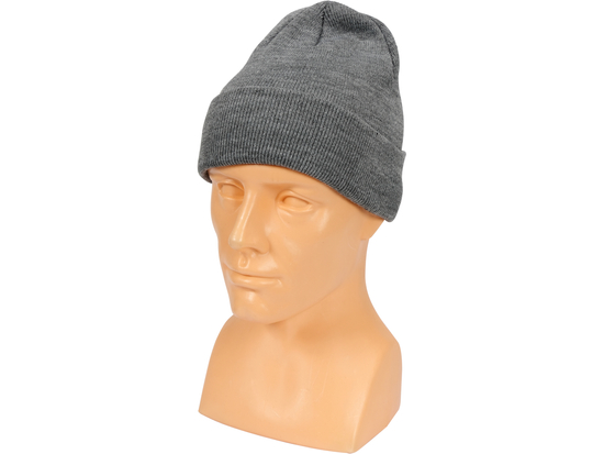 GORRO DE INVIERNO ENROLLADO, GRIS