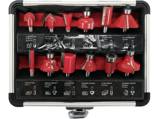 CORTADORES DE MADEIRA WIDI, HASTE FI 6 MM, CONJUNTO DE 12 UNIDADES.