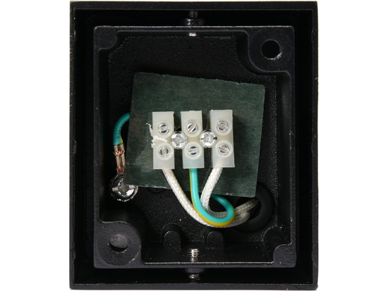 APLIQUE EXTERIOR ALUMINIO NEGRO 1XGU10 MEDIA PARED