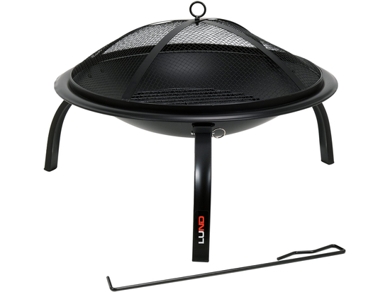 STEEL FIRE PIT WITH FOLDING LEGS 56*39CM