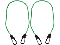ELASTĪGAS SIKNES AR KRABĪNI/DIVIEM GABALIEM 100CM/8MM ALUMĪNIJA ĀĶI