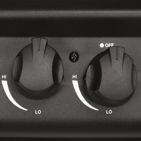 PARRILLA DE GAS BAVEN, 2 QUEMADORES 5,5KW, NEGRO