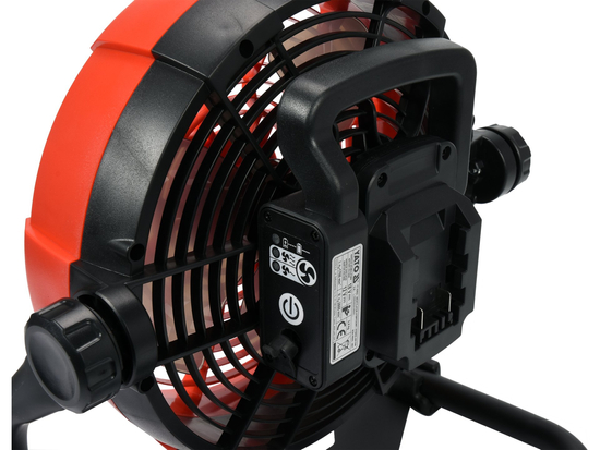 HYBRIDNÝ VENTILÁTOR 18V/240V NAPÁJANÝ 18V BATÉRIOU YATO ALEBO ZO ZÁSUVKY