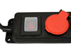 RALLONGE MULTIPRISE D'ATELIER IP 44 CINQ PRISES AVEC INTERRUPTEUR DE MISE À LA TERRE 3M 1,5MM2