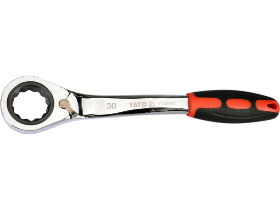 CHIAVE AD ANELLO CURVA CON CRICCHETTO 30MM