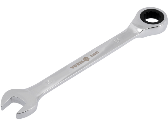 CLE MIXTE A CLIQUET 15 MM