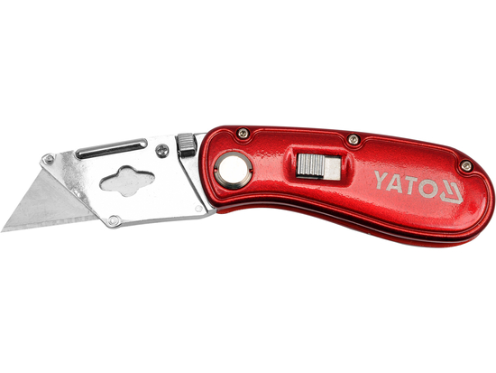 NŮŽ S TRAPÉZOVOU ČEPELÍ + NÁHRADNÍ ČEPEL 61X33 MM