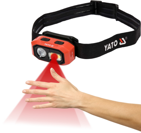 HEADLAMP 480LM RECHARGEABLE WITH MOTION DETECTOR